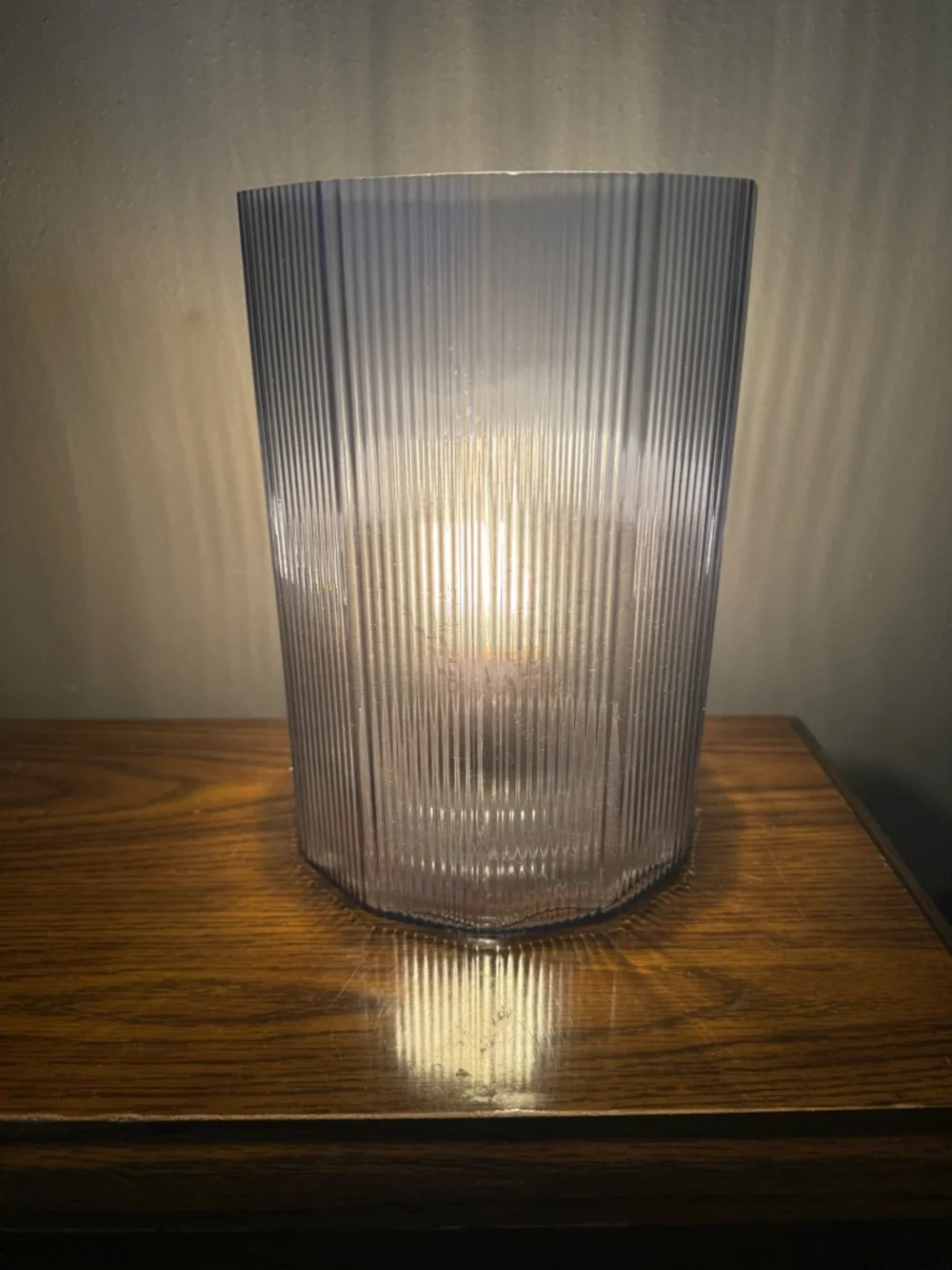 Ikea MIKROKLIN Table Lamp, Glass Blue 9